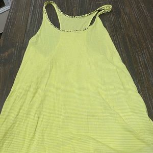 Neon yellow Lululemon tank
